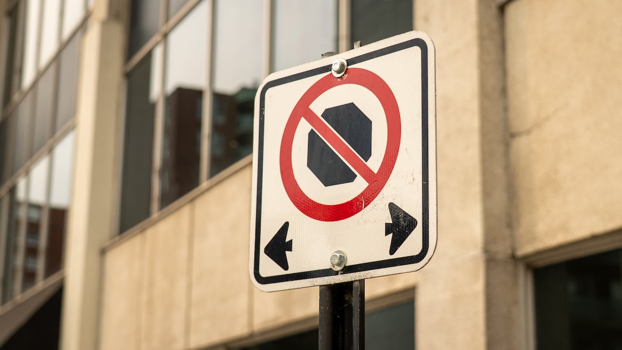 A sign