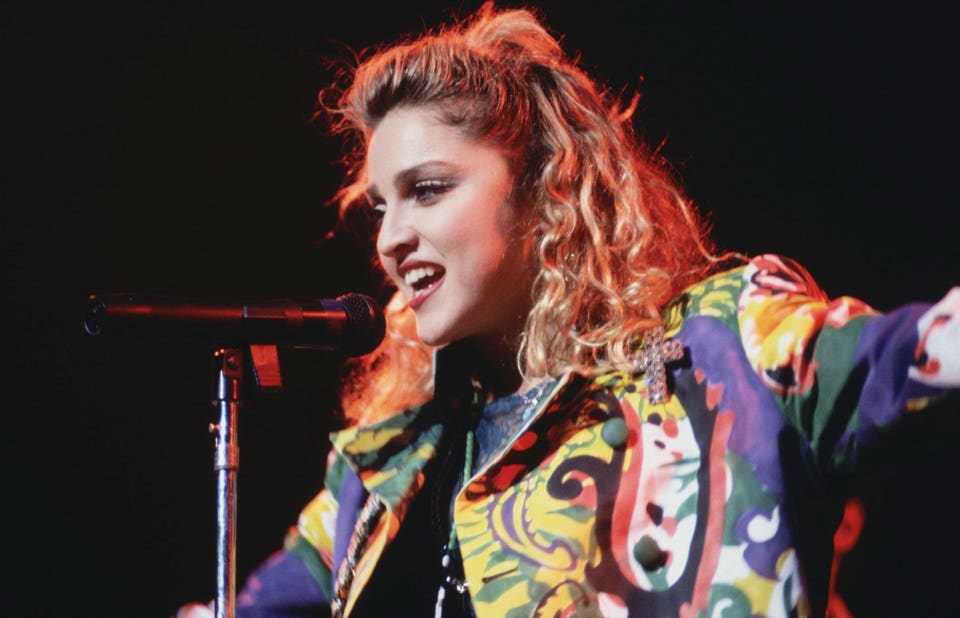 Portrait of American Singer Madonna on Stage