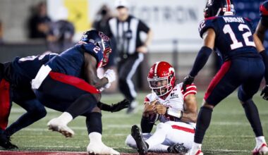 CFL fines Alouettes’ Micah Awe for high hit on Stampeders QB Vernon Adams Jr. | NanaimoNewsNOW