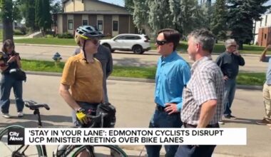 ‘Stay in your lane’: Edmonton cyclists roll through meeting with UCP minister over bike lanes