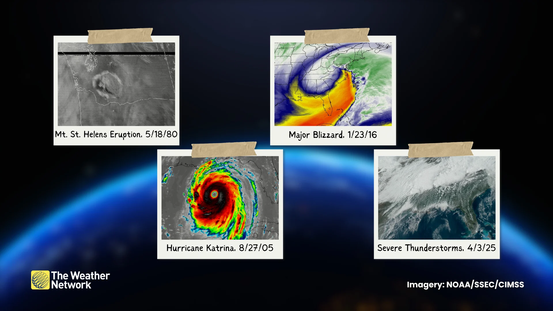 GOES Satellite Images Through The Years