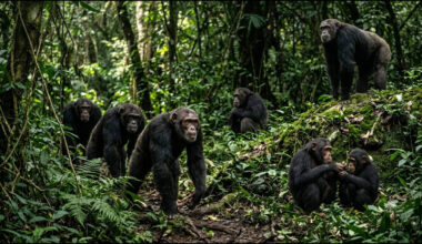 Chimpanzees climb hills, mongooses post guards and meerkats close ranks: Scientists reveal what animals do before going to war