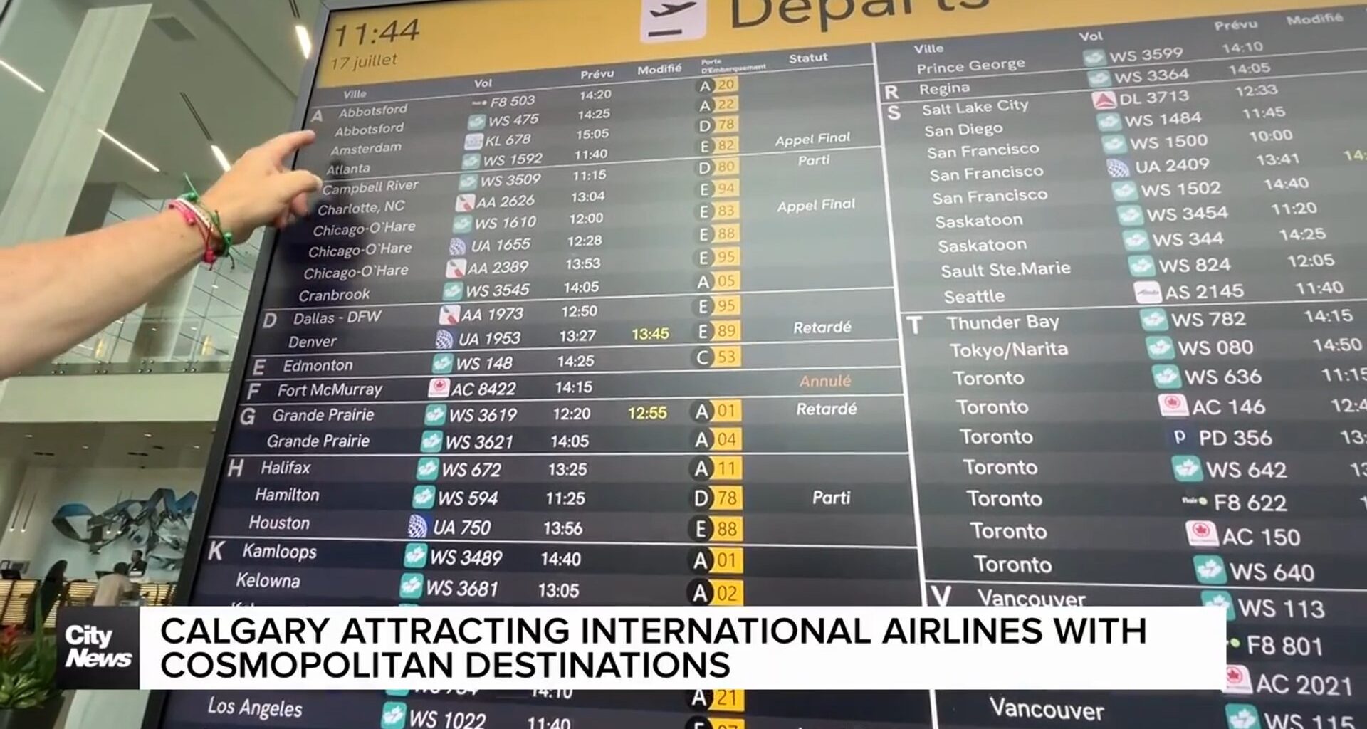 Calgary attracting international airlines with cosmopolitan destinations