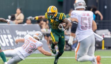 Elks ride Blanchard’s leg, defence to 19-17 win as Lions lose Rourke to injury