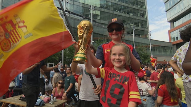 'We're super excited': Spanish soccer fans celebrate World Cup in downtown Winnipeg