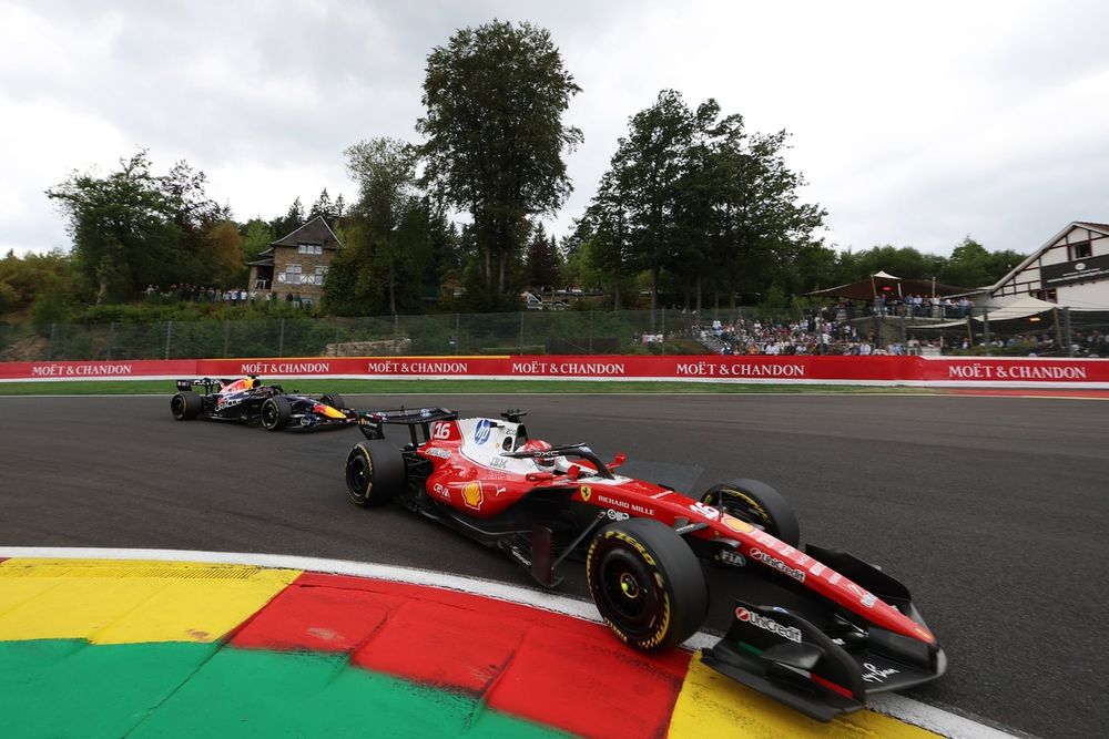 Charles Leclerc, Ferrari, Max Verstappen, Red Bull Racing