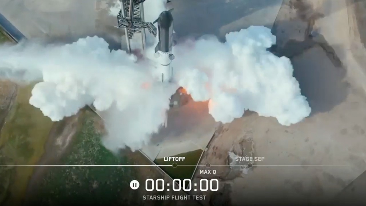 Scrub! SpaceX aborts Starship megarocket launch at T-0 - YouTube