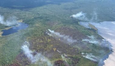 Wildfire smoke drifts into Alberta from N.W.T., triggers air quality warnings