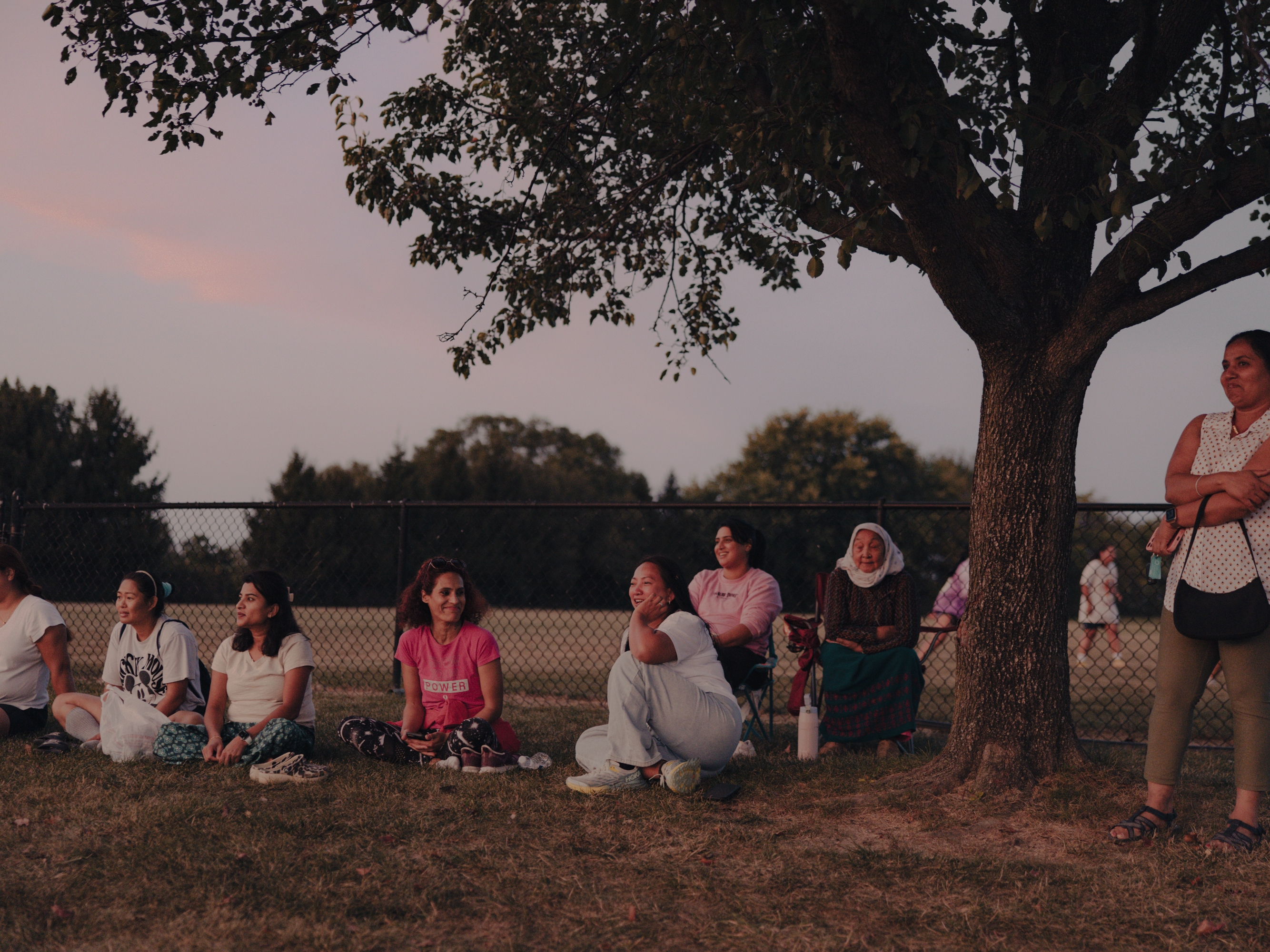 Parents watch their children play in ARU's Soccer for Success program, in Harrisburg, Pa., on Sept. 15, 2025.