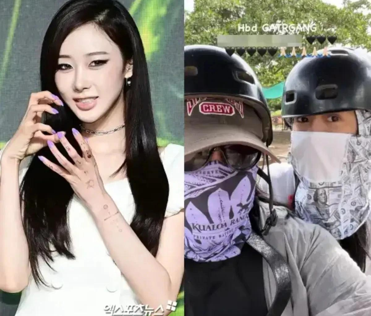 Giselle, left, of K-pop girl group aespa and Japanese producer Shintaro Yasuda / Xportsnews, captured from Giselle