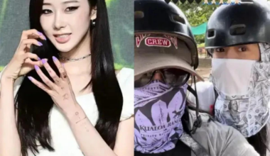 Giselle, left, of K-pop girl group aespa and Japanese producer Shintaro Yasuda / Xportsnews, captured from Giselle