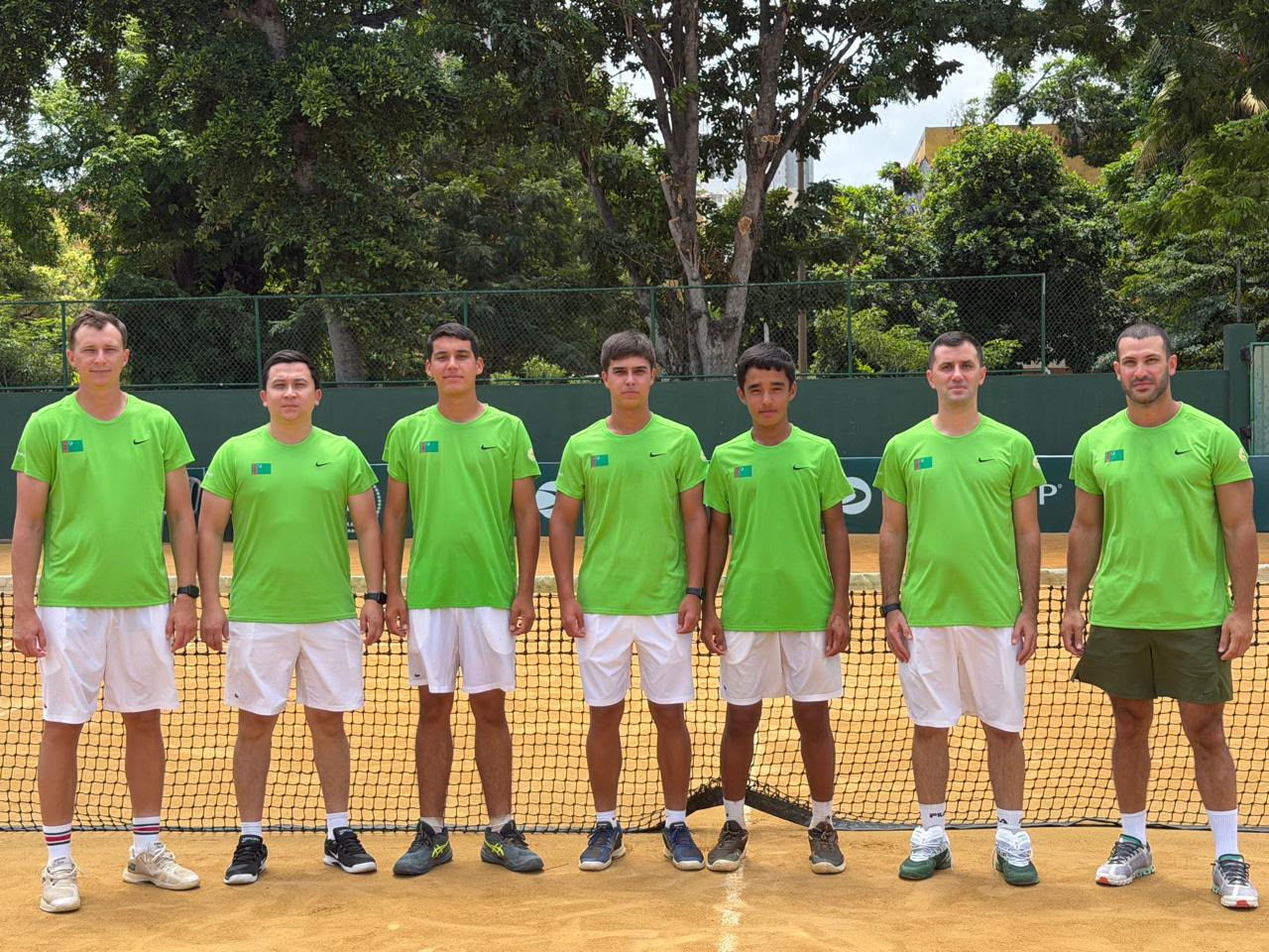 Turkmen tennis players start at the Davis Cup in Sri Lanka