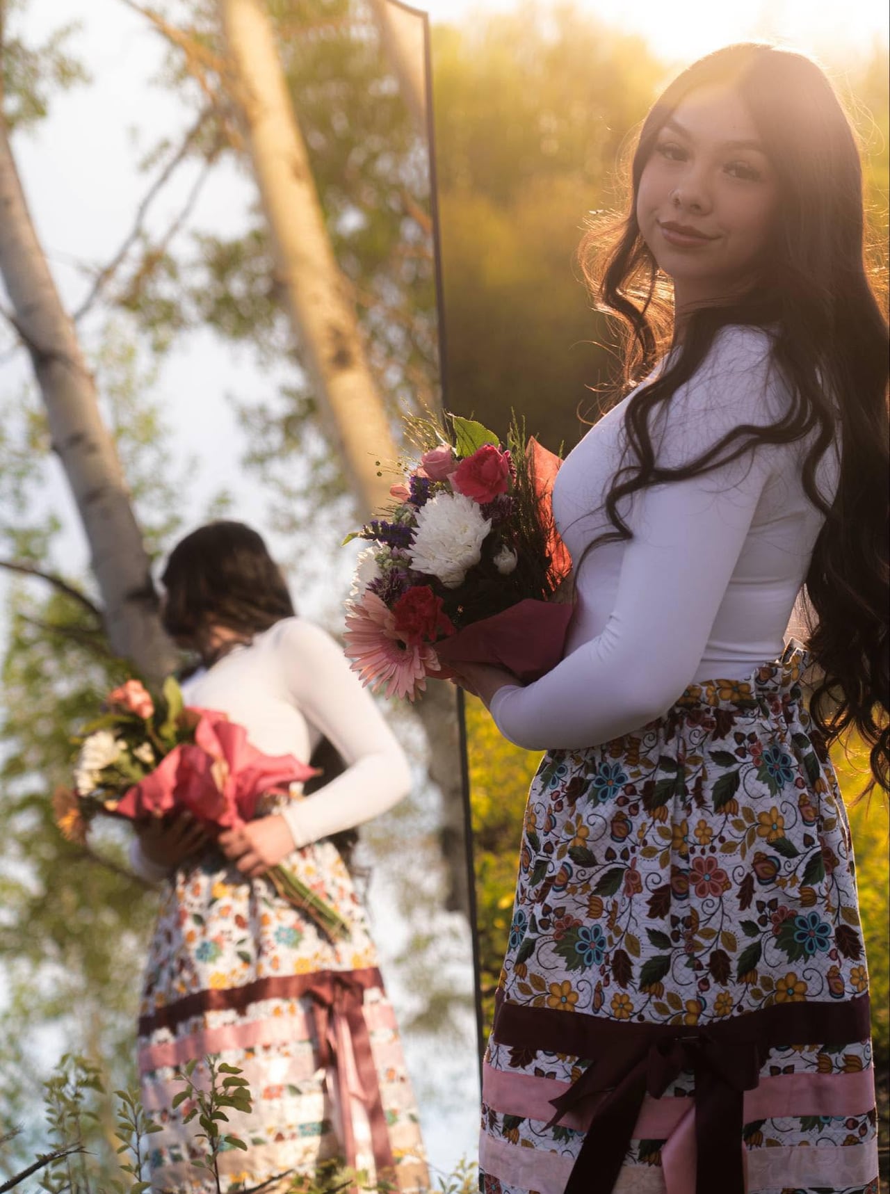 Miss Indigenous Canada 2026 candidate, Ava Roe, Grade 12 graduation picture, 2025, Paddle Prairie School in Paddle Prairie Metis Settlement in northwestern Alberta.