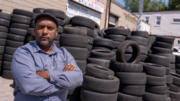 Scarborough business owner says he can't get rid of stockpiles of tires at his auto repair shop