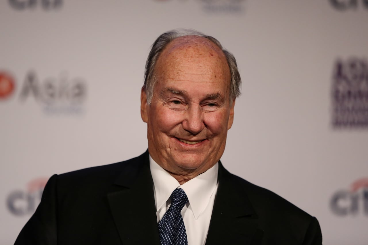 The Aga Khan, founder of Aga Khan Development Network, give a speech at the 2017 Asia Game Changer Awards and Gala Dinner in Manhattan, New York, U.S. November 1, 2017.