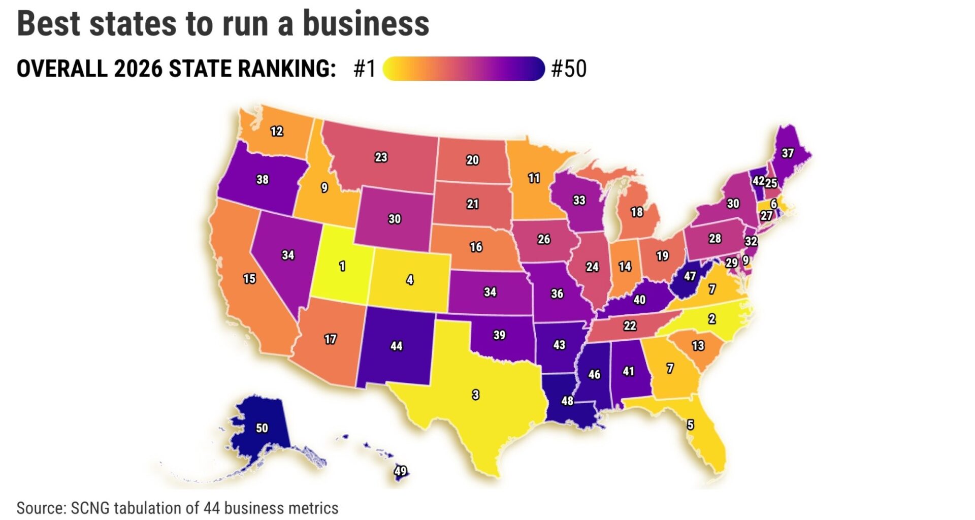 California ranks as nation’s 15th best business climate. Who’s No. 1? – The Mercury News