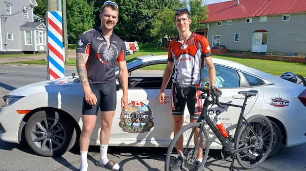 2 cyclists crossing Canada for men's mental health have bikes stolen in downtown Winnipeg