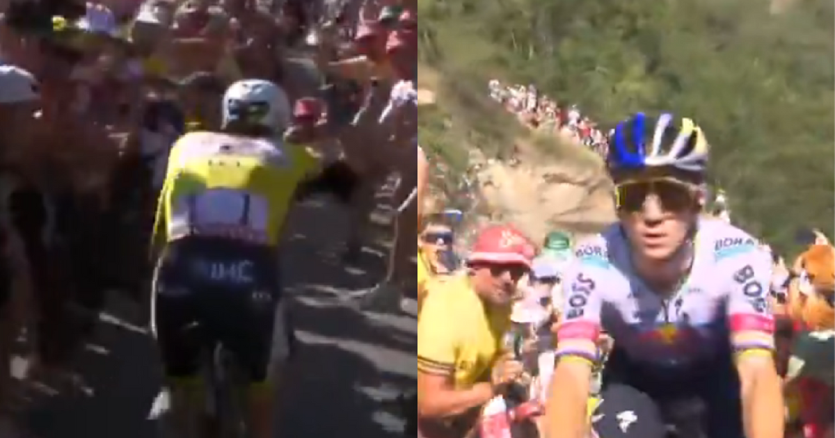 Pogacar gestures; Evenepoel suffers from Alpe d'Huez fans