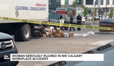 Woman seriously injured in NW Calgary workplace accident
