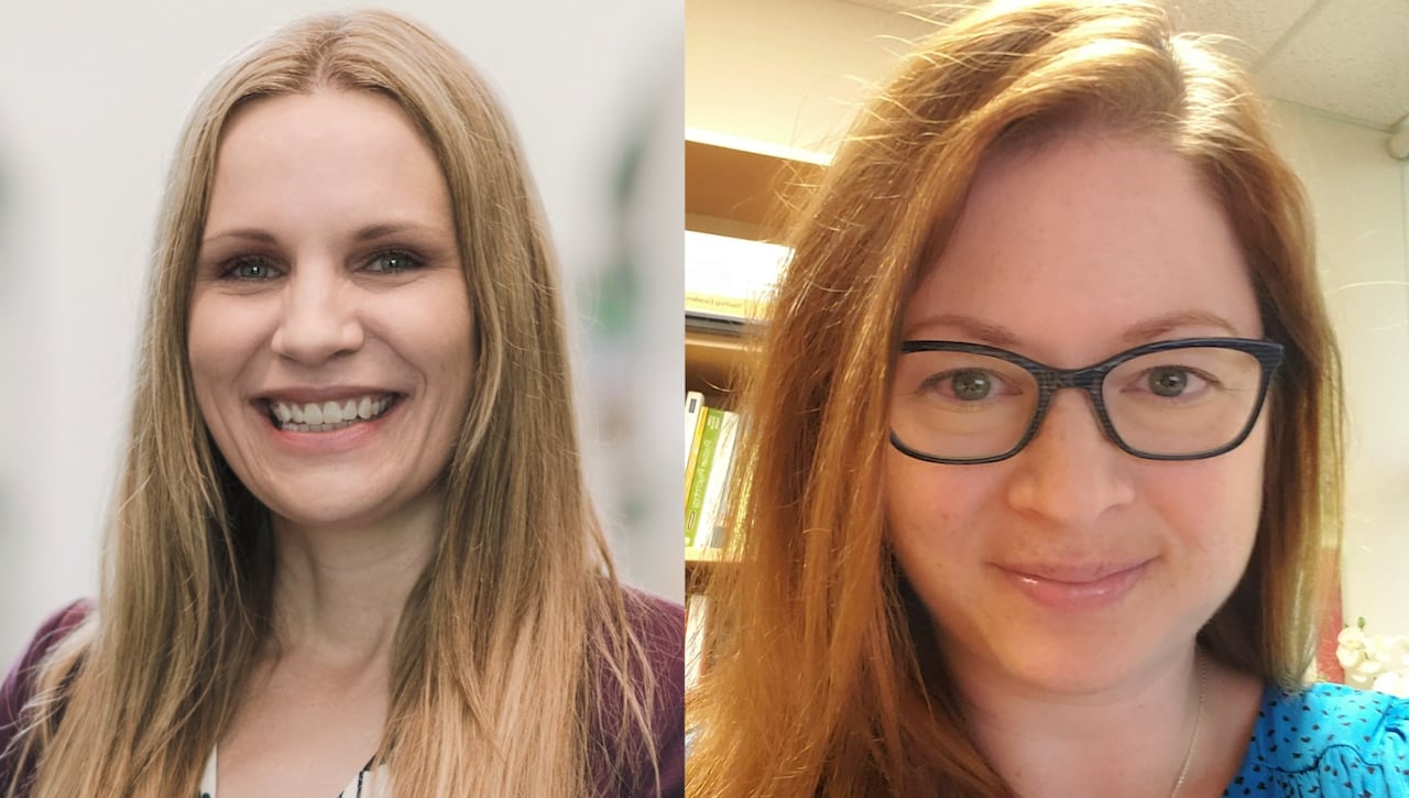 Christine Logel (left) and Denise Marigold (right) teach social development studies at the University of Waterloo.