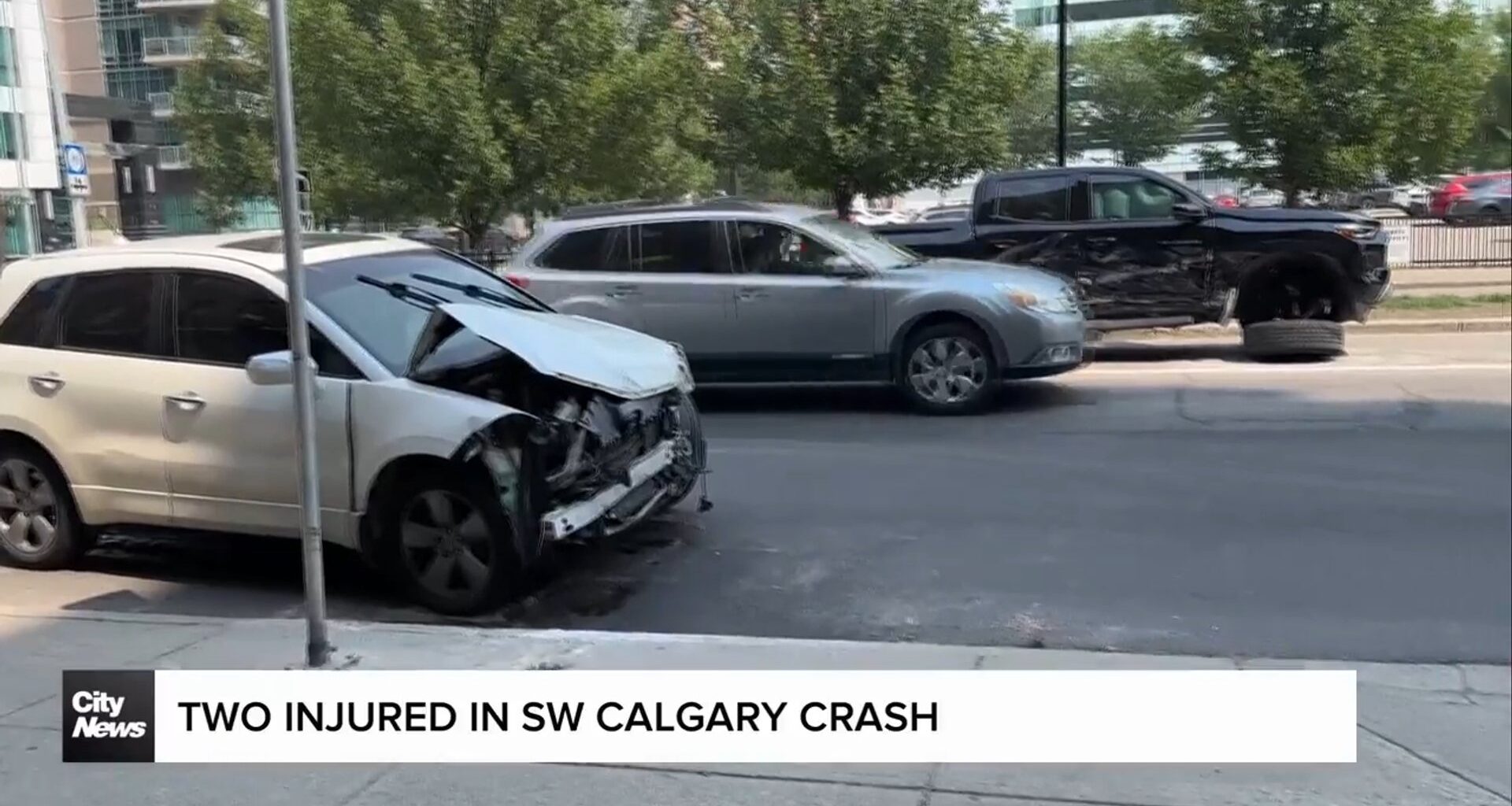Two injured in SW Calgary crash