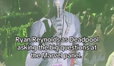 Ryan Reynolds as Deadpool asking the big questions at the Marvel panel. - YouTube