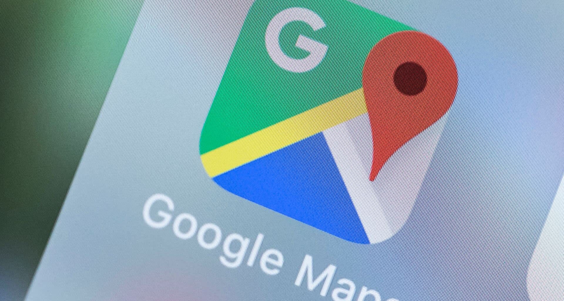 The Google Maps app on a phone.