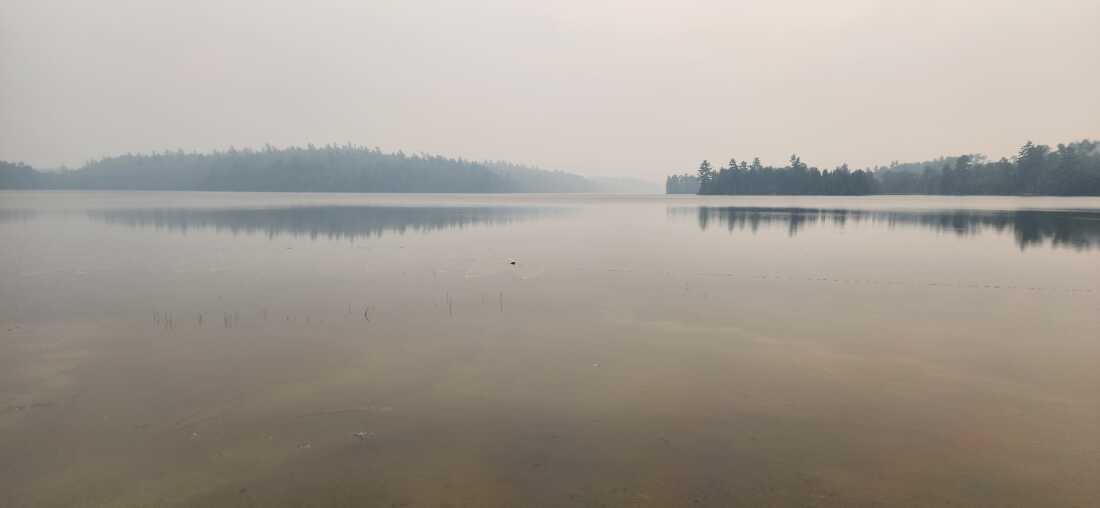 Camp Widjiwagan in Ely, Minn., was blanketed by wildfire smoke in July.
