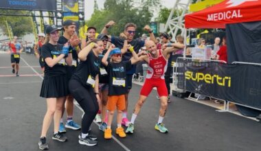 Boy, 10, who nearly lost his feet to lawnmower finishes Toronto triathlon