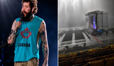Post Malone's Edmonton Concert Cancelled After Storm Floods Commonwealth Stadium and Sends Fans Fleeing for Shelter