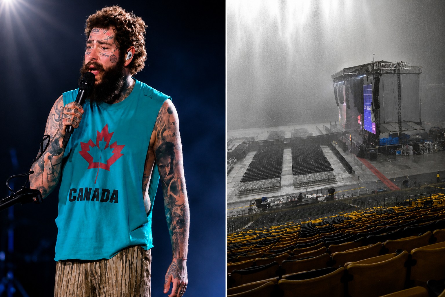 Post Malone's Edmonton Concert Cancelled After Storm Floods Commonwealth Stadium and Sends Fans Fleeing for Shelter