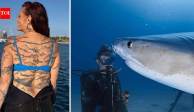 Meet Emily Morrison: The marine biologist who sets a world record for ‘106 shark tattoos to raise awareness for shark conservation |
