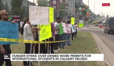 Hunger strike over denied work permits for international students in Calgary paused