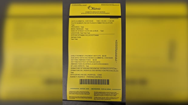 Ottawa’s new yellow parking tickets come with new rules
