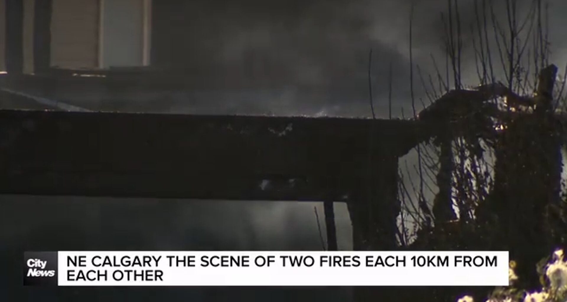 NE Calgary the scene of two fires each 10 km from each other