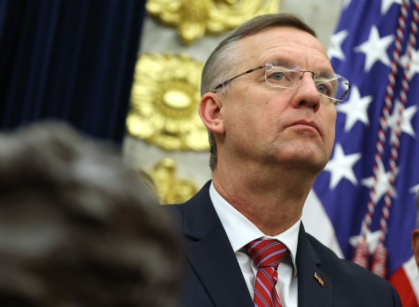 Veterans Affairs Secretary Doug Collins, in the Oval Office of the White House on January 29, 2026.