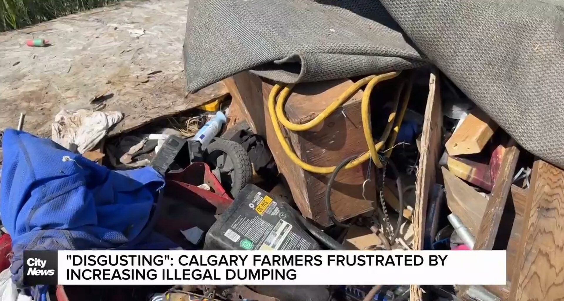 "Disgusting": Calgary farmers frustrated by illegal dumping