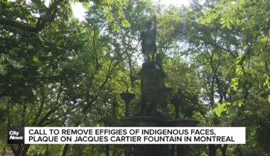 Call to remove effigies of Indigenous faces on Montreal fountain