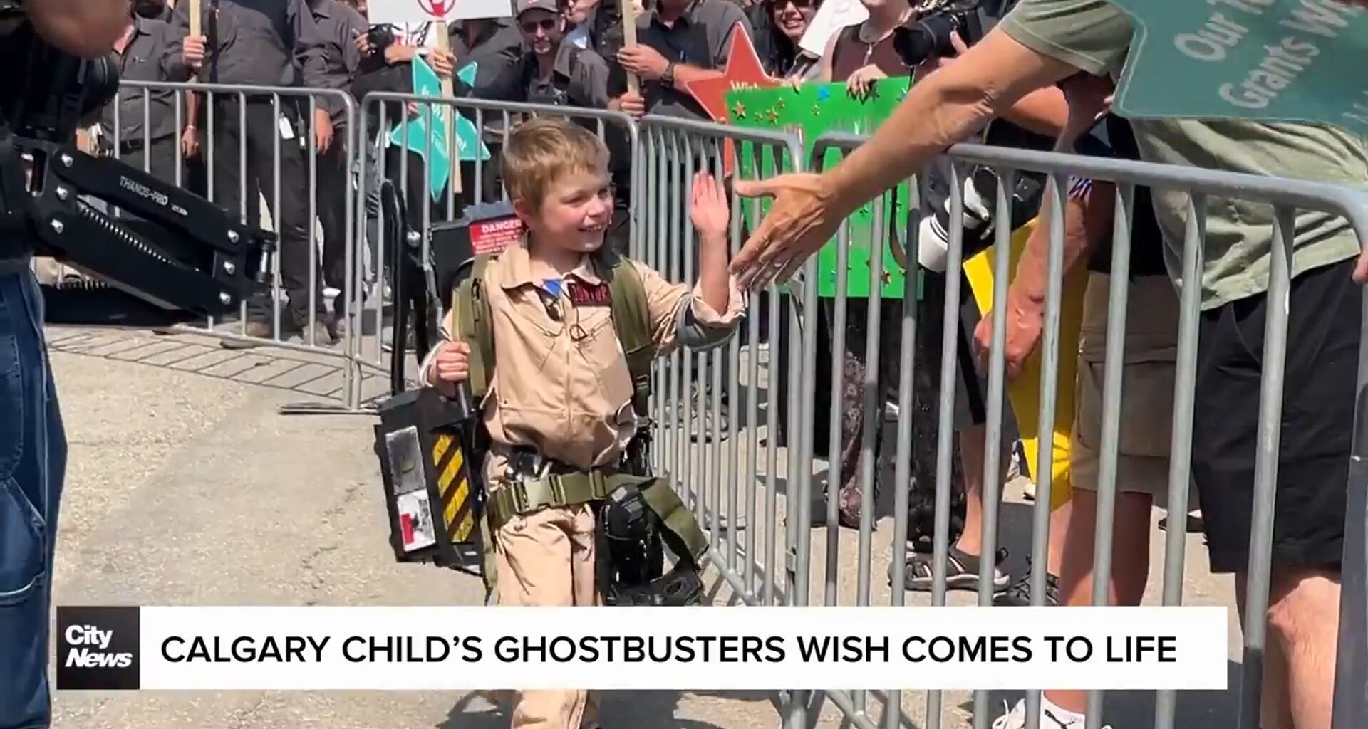 Calgary child’s ghostbusters wish comes to life 