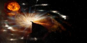 Black hole feeding frenzy ends in cosmic indigestion