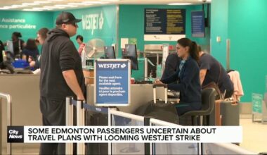 Some Edmonton passengers uncertain about travel plans with looming WestJet strike