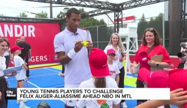 Félix Auger-Aliassime hits the court with young athletes in Montreal