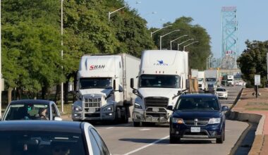 New bridge, same traffic: Why is the road to the Ambassador Bridge still packed with trucks?