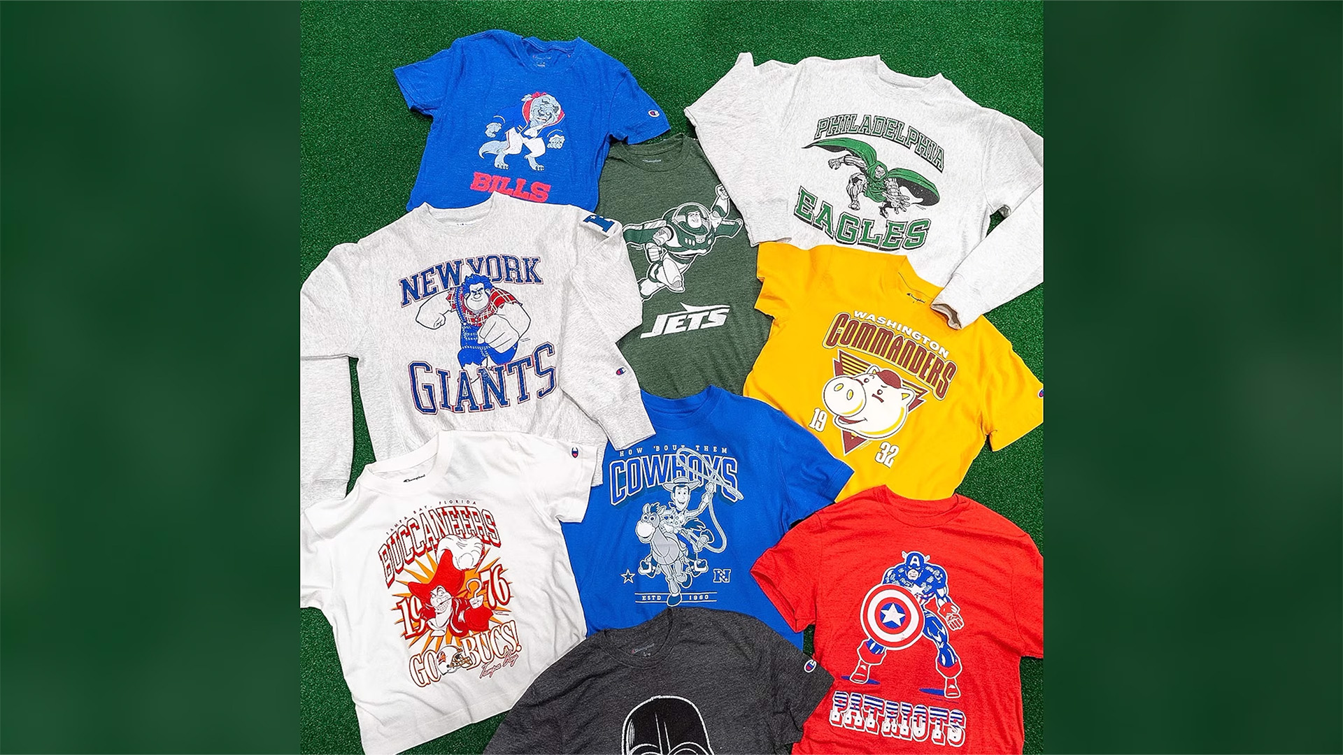 The Disney/Champion NFL Collection was unveiled at Fanatics Fest NYC, July 16, 2026.