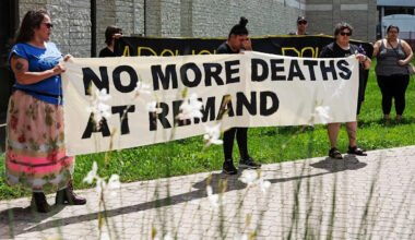 Crowd rallies for changes at Winnipeg Remand Centre after in-custody death of Kiana Everett