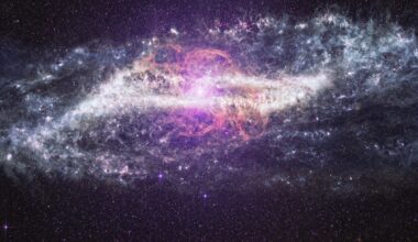 Image of galaxy Centaurus A captured by the MIRI instrument on the James Webb Space Telescope. Image: NASA, ESA, CSA, STScI; Image Processing: Alyssa Pagan (STScI), Joseph DePasquale (STScI), Macarena Garcia Marin (ESA Office at STScI)