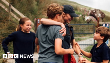 Catherine shares photos reuniting with family after Three Peaks Challenge - BBC