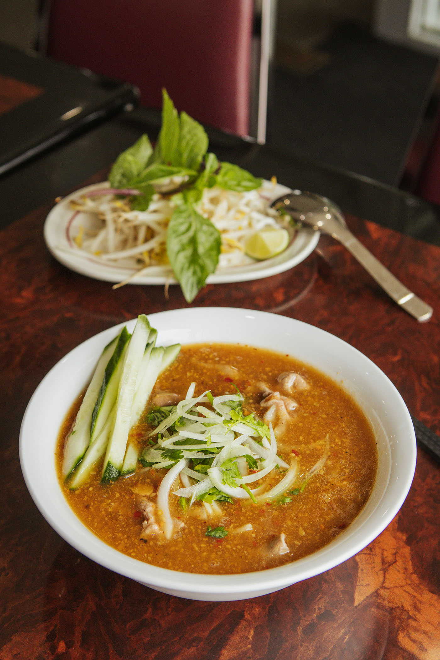 Spicy Sate Soup with Chicken or Beef