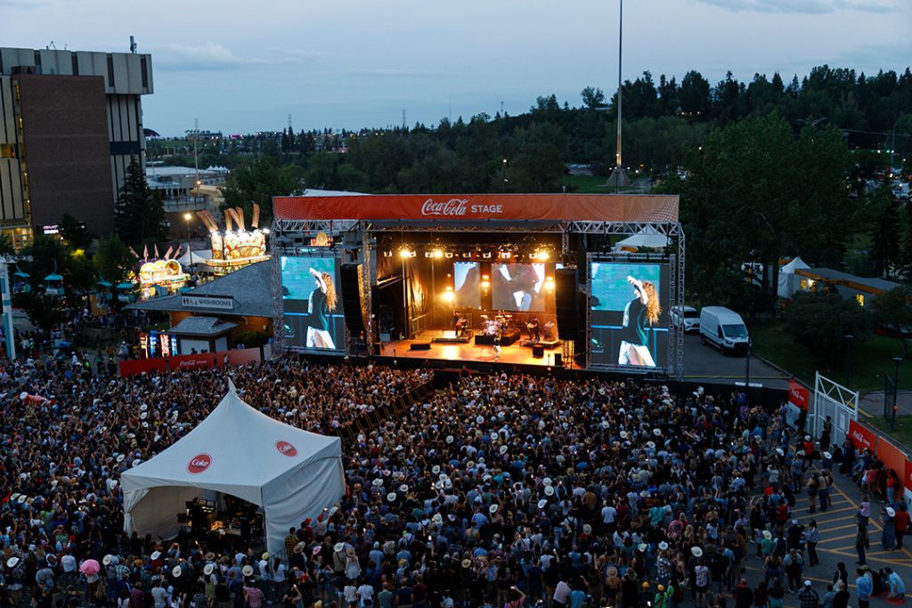 A large crowd at the Calgary Stampede's Coca-Cola Stage in Calgary on Sunday, July 17, 2022