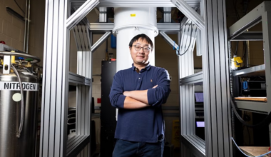 Assistant Professor Han Zhao in his UCF lab